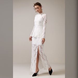 Keepsake Star Crossed Lace Gown in Ivory M